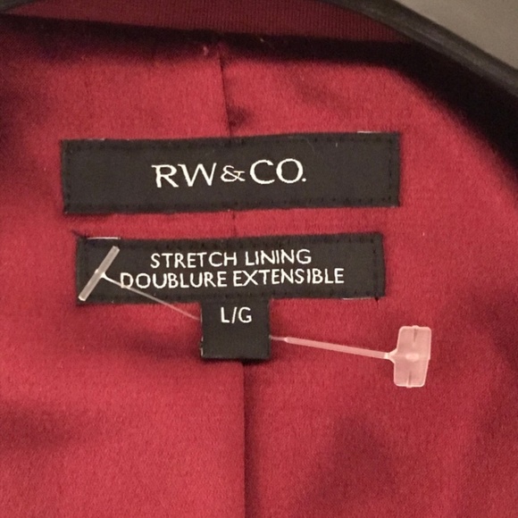 RW&CO Dark Red Blazer NWOT - Picture 5 of 5